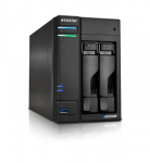 Asustor LOCKERSTOR 2 Gen2 (AS6702T) NAS Desktopas &bdquo;Intel&reg; Celeron&reg;&ldquo; N5105 4 GB DDR4 0 TB ADM Juoda