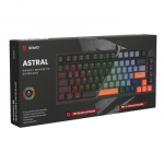 Savio ASTRAL BLACK JADE klaviatūra Žaidimams USB QWERTY JAV tarptautinė versija Juoda