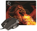REBELTEC RED DRAGON game set: mouse and mouse pad