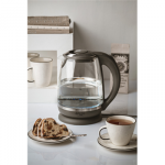 Adler | Kettle | AD 1286 | Standard | 2200 W | 2 L | Plastic/Glass | 360&deg; rotational base | Grey/ transparent