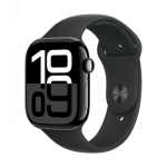 Apple Watch 10 GPS 46mm Sport Band S/M, jet black/black (MWWP3ET/A)