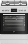 BEKO Cooker | FBM62330GWDTN | Hob type Gas | Oven type Electric | White | Width 60 cm | Grilling | LED | Depth 60 cm | 72 L