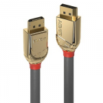 DisplayPort Kabelis - LINDY Gold Line DisplayPort 1.4 Kabelis, M/M, 1 m, Pilkas