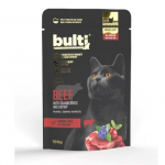 BULTI Superfood malta jautiena su spanguolėmis ir katžole mono - drėgnas pa&scaron;aras katėms - 100g
