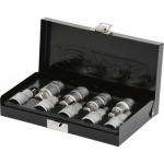 Galvučių su &scaron;e&scaron;iakampiais antgaliais komplektas 1/2", HEX 4-, KS Tools
