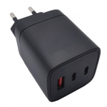 Kroviklis GaN 2x USB Type-C, USB Type-A: 65W, PPS