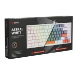 Savio ASTRAL WHITE JADE klaviatūra Žaidimams USB QWERTY JAV tarptautinė versija Balta