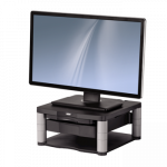 Fellowes - monitoriaus stovas su stalčiu ir užra&scaron;ų laikikliu - grafito spalvps