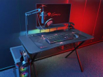Genesis Gaming Desk HOLM 300 RGB; Hub USB, wirelesz chrger