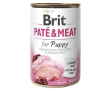BRIT Pat&eacute; and Meat Puppy Vi&scaron;tiena - &scaron;lapias &scaron;unų maistas - 400g