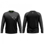 Dviratininko mar&scaron;kinėliai Rock Machine Trail Jersey LS, juoda/pilka, S
