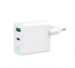 Gembird 2 prievadų 30 W GaN USB greitojo įkrovimo įrenginys LED baltas TA-UC-PDQC30L-W-01