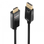 Adapteris - LINDY DisplayPort į HDMI 4K60Hz Adapteris, Didžiausia Rai&scaron;ka 4096x2160@60Hz, 1 m, Juodas