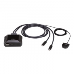 Aten US3312 2-Port USB-C 4K DisplayPort KVM Switch with Remote Port Selector | Aten | 2-Port USB-C 4K DisplayPort KVM Switch with Remote Port Selector | US3312 | Warranty 24 month(s)