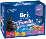 BRIT Cat Pouches Family Plate - drėgno kačių ėdalo - 12 x 100g