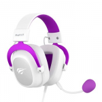 Havit H2002d - žaidimų ausinės, baltos ir violetinės spalvos