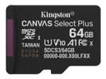 KINGSTON 64GB micSDXC Canvas Select Plus Gen3 100R A1 Single Pack w/o ADP