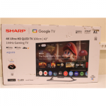 SALE OUT. Sharp 43HR7265E 43" (108cm) QLED 144Hz 4K Ultra HD Google TV, Dolby Vision IQ, Dolby Atmos, Central Stand | SALE OUT. Sharp 43HR7265E | 43 | Smart TV | Google TV | Black | DAMAGED PACKAGING