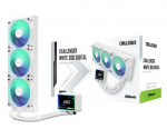 Asrock Challenger White 360 Digital Procesorius Au&scaron;inimo skysčiu rinkinys 12 cm Balta