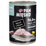 PAN MIĘSKO Chicken with cod - &scaron;lapias kačių maistas - 400g