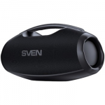 Portable speaker SVEN PS-990, black, power output 180W (RMS), TWS, Bluetooth, RGB backlight, Waterproof (IPx7), USB, Lithium battery, Battery life &ndash; up to 16 hours