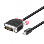 DisplayPort Adapteris - LINDY Mini DisplayPort į DVI Adapteris, 1920x1200@60Hz, 2 m, Juodas