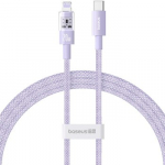 Baseus Gem USB-C ir iP greitojo įkrovimo kabelis 1 m 20 W Violetinė