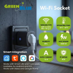 &bdquo;GreenBlue&ldquo; nuotoliniu būdu valdoma &bdquo;Wi-Fi&ldquo; rozetė, &bdquo;Android&ldquo;/&bdquo;iOS&ldquo;/&bdquo;Alexa&ldquo;/&bdquo;Google Home&ldquo;, laikmatis, vatmetras, maks. 16 A/3840 W, GB735 B