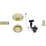Waste fitting set 1x3,5'' InFino Black Pop Up Control Satin Gold