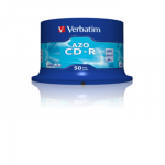VERBATIM CD-R 80 min. 700 MB 52x 50-pack spindle DataLife Plus crystal surface
