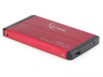 GEMBIRD EE2-U3S-2-R HDD/SSD enclosure for 2.5 SATA - USB 3.0 Aluminium Red