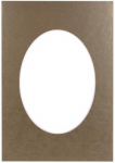 Passepartout 15x21, golden oval