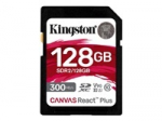 KINGSTON 128GB Canvas React Plus SDXC UHS-II 300R/260W U3 V90 for Full HD/4K/8K
