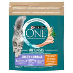 PURINA One Bifensis Coat and Hairball Chicken - sausas kačių maistas - 800 g