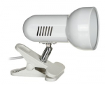 Activejet Clip-on desk lamp, white, metal, E27 thread