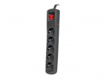 Surge protector Bercy 400 1,5m 5 sockets blac