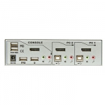 KVM Perjungiklis - 2 Port DisplayPort 1.2 KVM Perjungiklis 3840x2160@60Hz USB 2.0 Garso