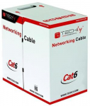 TECHLYPRO 022823 UTP Cat6 bulk cable 4x2 solid CCA 305m box gray