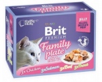 BRIT Premium Family Plate Filė drebučiuose skonių mi&scaron;inys - drėgnas maistas katėms - 12x85g