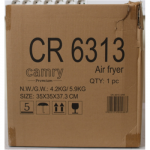 SALE OUT. Camry CR 6313 Airfryer Oven, 12 programs, Capacity 5l, White | Camry Airfryer Oven | CR 6313 | Power 2000 W | Capacity 5 L | Convection | White | DAMAGED PACKAGING | 24 month(s)