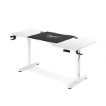 Diablo X-Tension 1600 Baltas elektra reguliuojamas Žaidimų Stalas | 1600 x 600 x 1170 mm