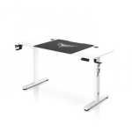 Diablo X-Tension 1400 Baltas elektra reguliuojamas Žaidimų Stalas | 1400 x 600 x 1170 mm