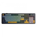 Klaviatūra &bdquo;Gasket&ldquo; F108 Pro, pilkos, oranžinės ir tamsiai pilkos spalvų, su &bdquo;Reaper&ldquo; jungikliais ir RGB ap&scaron;vietimu, &bdquo;AULA&ldquo;