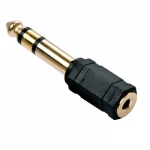 Adapteris - Lindy Stereo Garso Adapteris 3,5 Mm Lizdas Į 6,3 Mm Ki&scaron;tuką, Paauksuotas