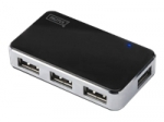DIGITUS USB2.0 Hub 4-port 4xUSB A /F USB B mini F incl. power supply and USB cable A/B mini