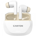 CANYON headset HEXAGON 7 TWS ANC+ENC Wireless Charge White Beige