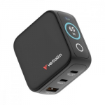 Mini GaN Charger 65W TFT 2xUSB-C EU/UK/USA