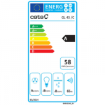 CATA | Hood | GL 45 X /C | Canopy | Energy efficiency class A | Width 50 cm | 820 m&sup3;/h | Touch | EcoLed | Stainless steel