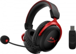 HyperX Cloud II bevielės ausis uždengiančios žaidimų ausinės su nuimamu mikrofonu | 60 &Omega; | Svoris: 309 g | Iki 30 val baterijos veikimo (HHSC2X-BA-RD/G)