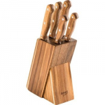 Set 5 knifes in block WOOD LT2080